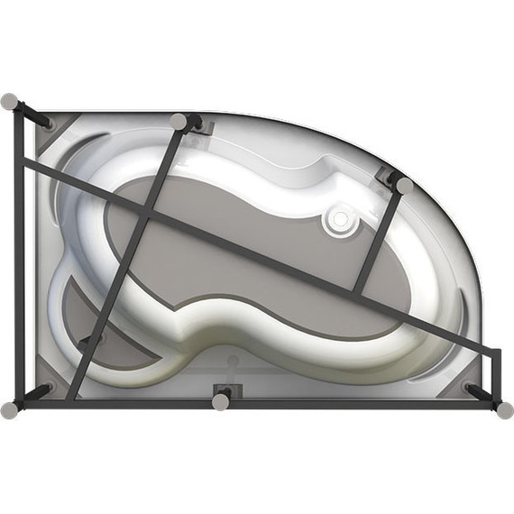 Ванна акриловая Радомир Ирма 3 160x105 см L (в комплекте каркас), Размер - мм: 1600х1050 - фото 7