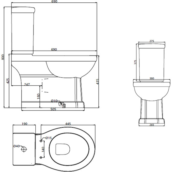 Унитаз-компакт Creo Ceramique Toulon с крышкой микролифт - фото 3