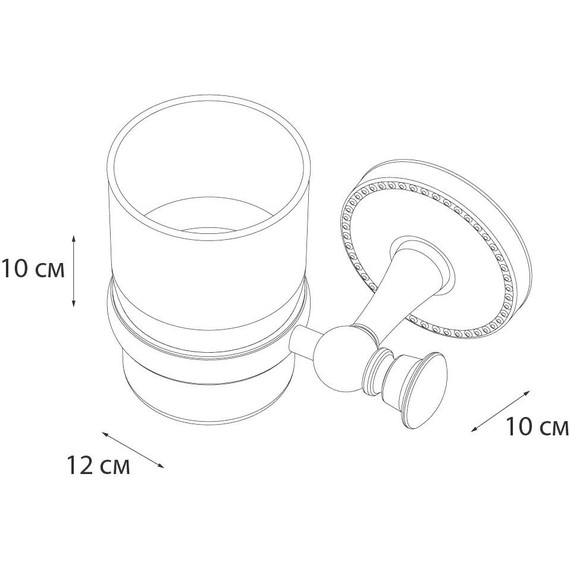 Стакан для зубных щеток Fixsen Adele FX-55006 - фото 3