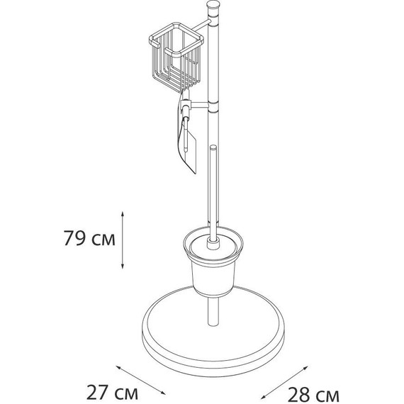 Стойка с держателем и ёршиком Fixsen Equipment FX-433 - фото 3
