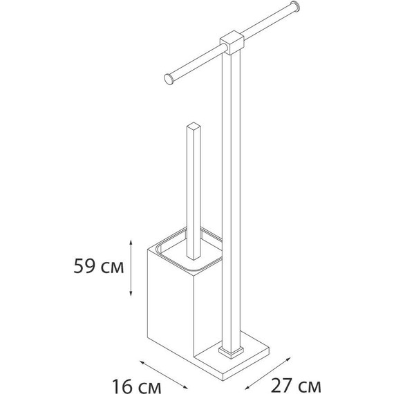 Стойка с держателем и ёршиком Fixsen Rainbow FX-32-04, цвет хром/зеленый - фото 3
