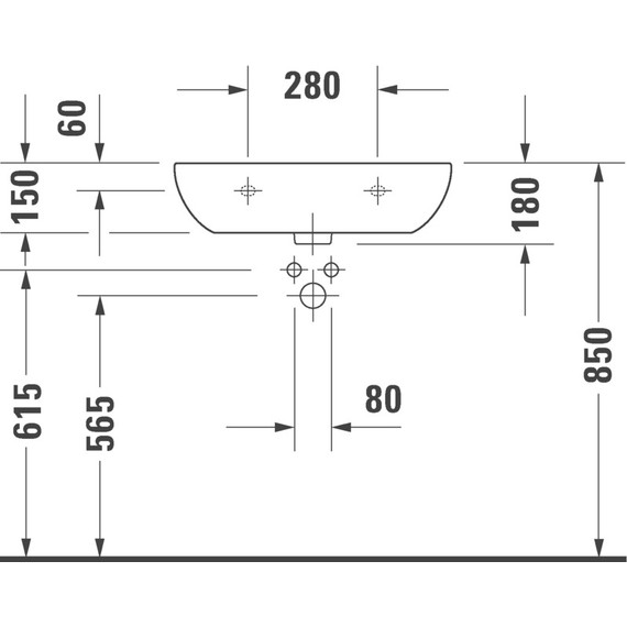 Раковина Duravit D-Code 60 см 23106000002 - фото 8