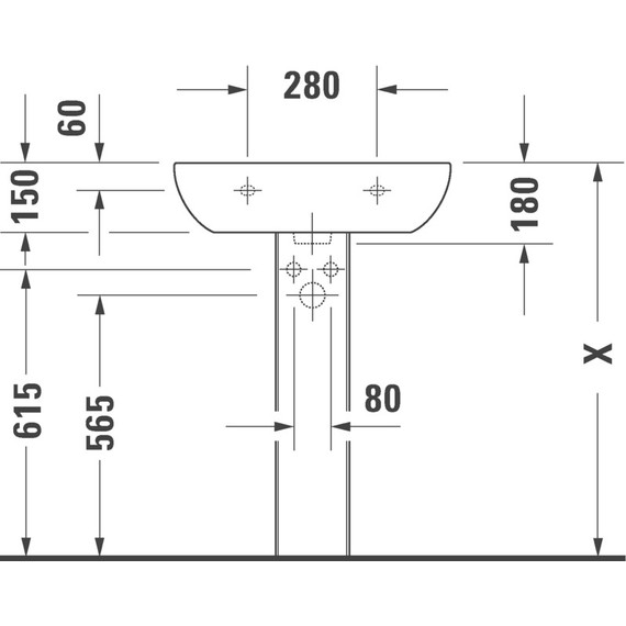 Раковина Duravit D-Code 60 см 23106000002 - фото 9