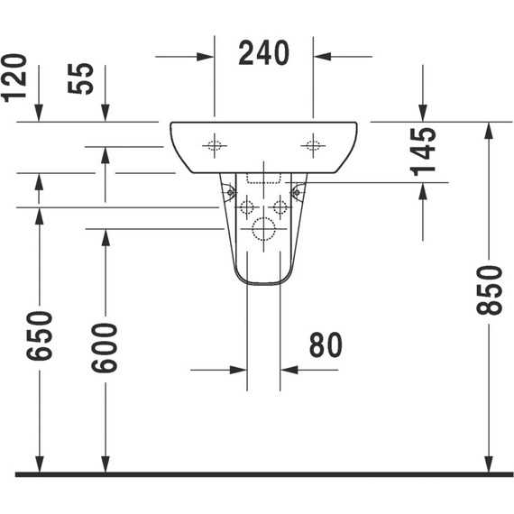 Раковина Duravit D-Code 45 см 07054500002 - фото 6
