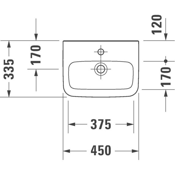 Раковина Duravit Durastyle 45 см 0708450000 - фото 4