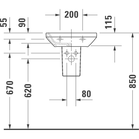 Раковина Duravit Durastyle 45 см 0708450000 - фото 5