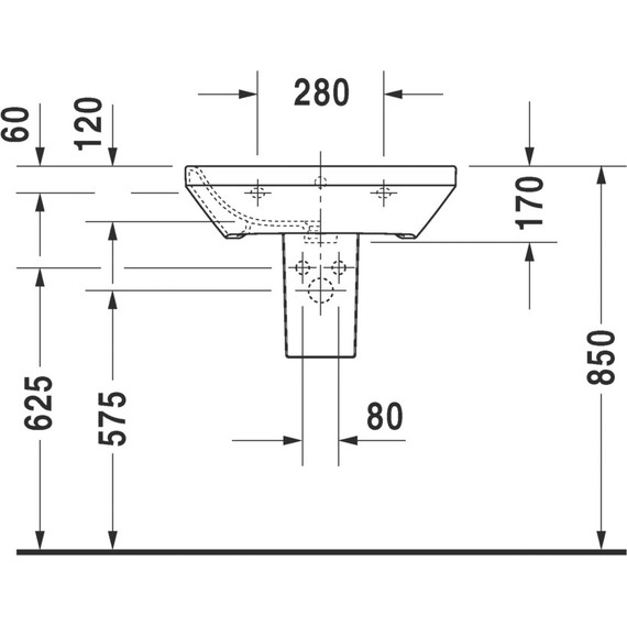Раковина Duravit Durastyle 60 см 2319600000 - фото 8