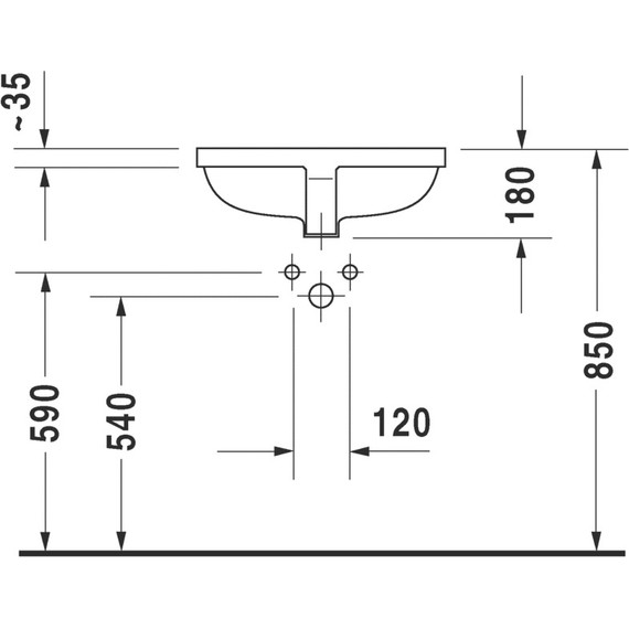 Раковина врезная под столешницу Duravit Starck 3 49 см 0305490000 - фото 7