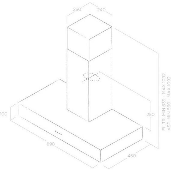 Вытяжка Elica Spot Urban Cast Iron/A/90 - фото 3