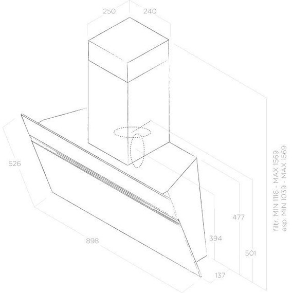 Вытяжка Elica Stripe Urban Cast Zinc/A/90 - фото 3