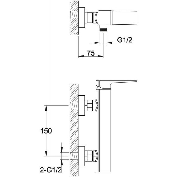 Смеситель для душа BelBagno Arlie ARL-ESDM-CRM - фото 2