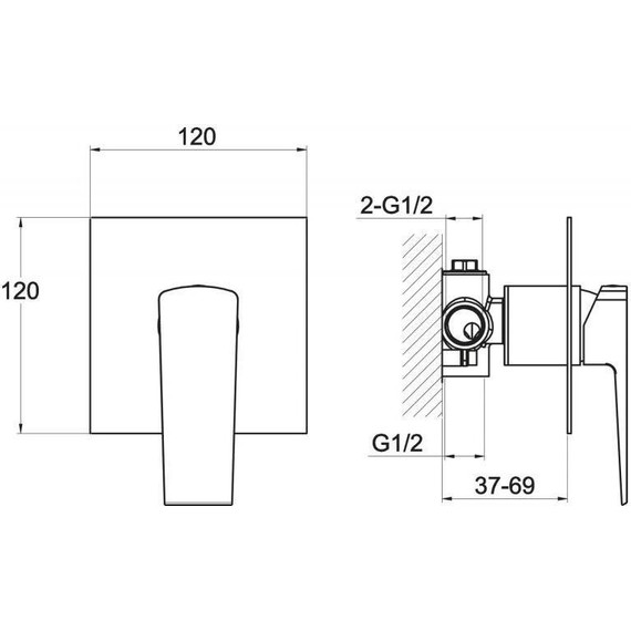 Смеситель для душа BelBagno Arlie ARL-BDM-CRM - фото 2