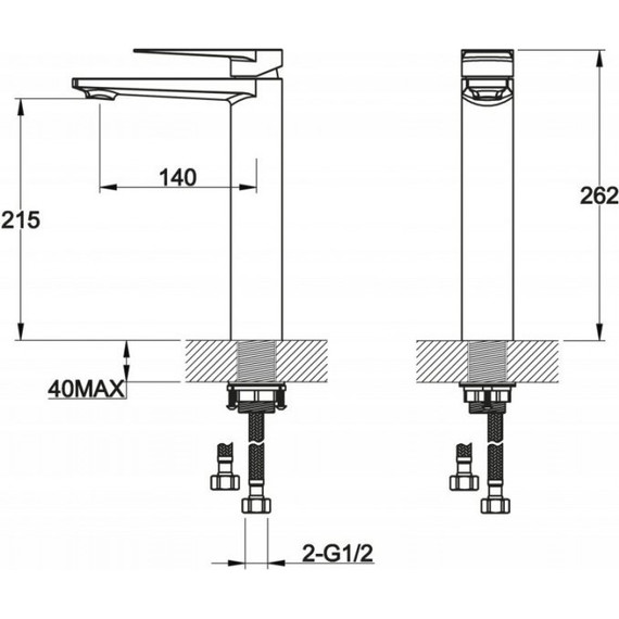 Смеситель для раковины высокий BelBagno Carin CAR-LMC-CRM - фото 2