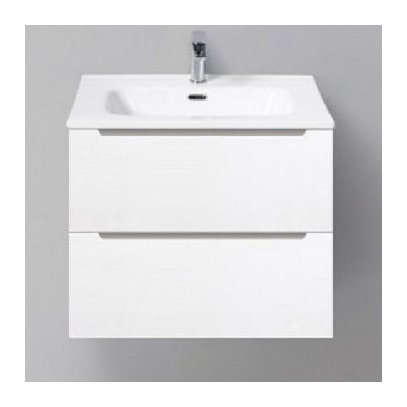 Тумба подвесная с раковиной BelBagno ETNA39-500/390-2C-SO-BL-P 50 см, Bianco Lucido, Цвет фасада: Bianco Lucido - фото 