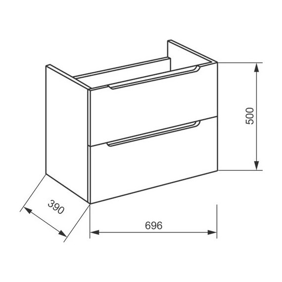 Тумба подвесная с раковиной BelBagno ETNA39-700/390-2C-SO-RN-P 70 см, Rovere Nature, Цвет фасада: Rovere Nature - фото 6