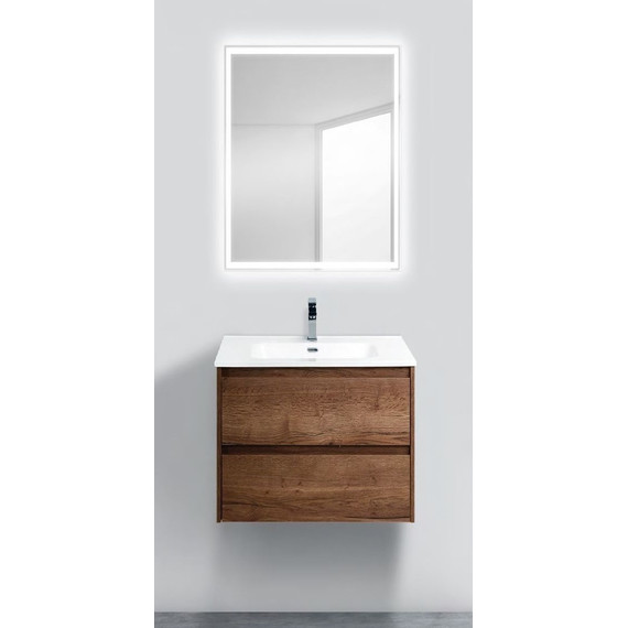 Тумба подвесная с раковиной BelBagno KRAFT 39-700/390-2C-SO-RT 70 см, Rovere Tabacco - фото 4