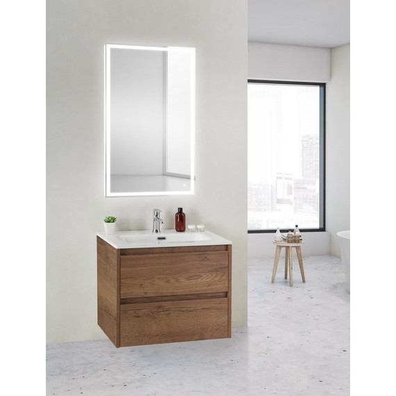 Тумба подвесная с раковиной BelBagno KRAFT 39-700/390-2C-SO-RT 70 см, Rovere Tabacco - фото 2