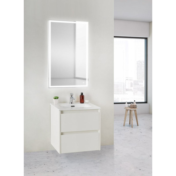 Тумба подвесная с раковиной BelBagno KRAFT 39-500/390-2C-SO-BO 50 см, Bianco Opaco - фото 2