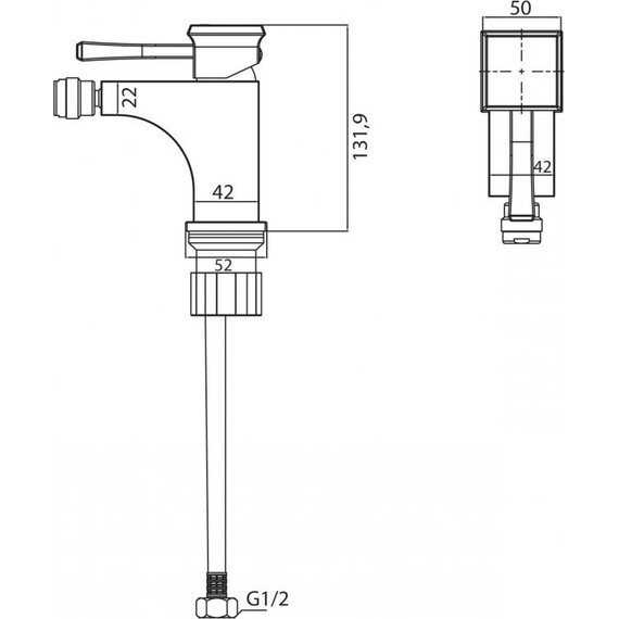 Смеситель для биде BelBagno Mille MIL-BD-CRM - фото 2