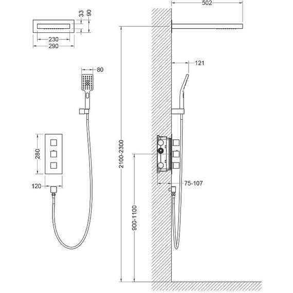 Душевая система для душа с термостатом Timo Petruma SX-5039/00SM - фото 8