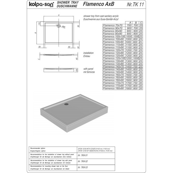 Поддон акриловый Kolpa-San Flamenco 120х100 см - фото 3
