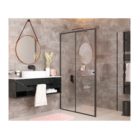 Душевое ограждение WasserKraft Dill 100х90 см 61S22, чёрный/прозрачное - фото 4