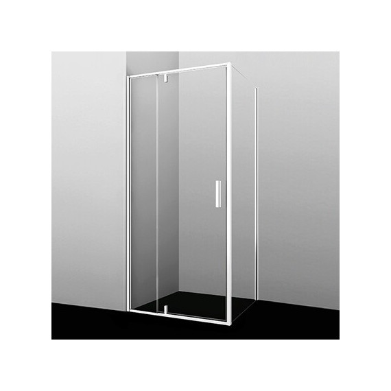 Душевое ограждение WasserKraft Neime 90х100 см 19P18, белый/прозрачное - фото 