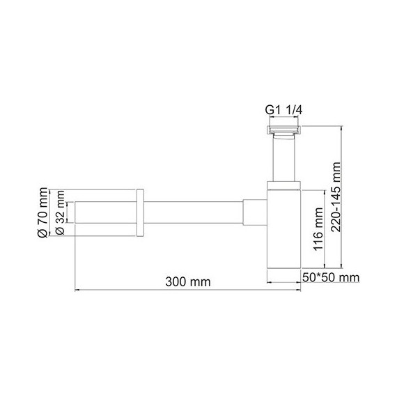 Сифон для умывальника WasserKraft A072 - фото 2