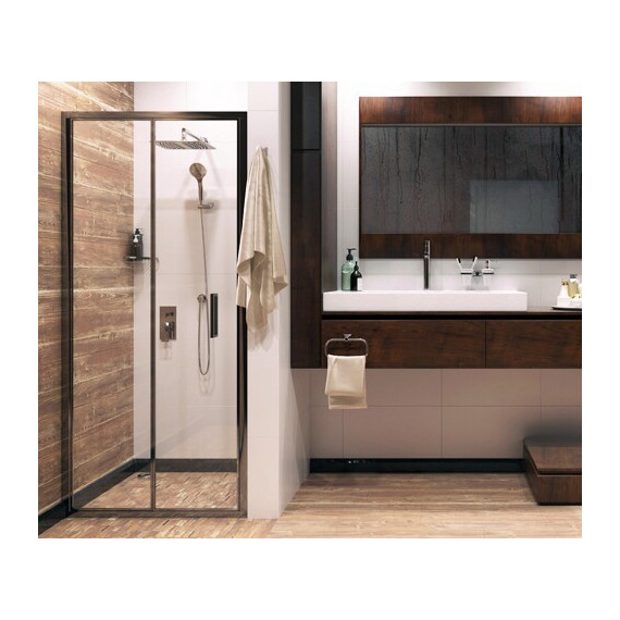 Душевая дверь WasserKraft Weser 90 см 78F04, хром/прозрачное - фото 4