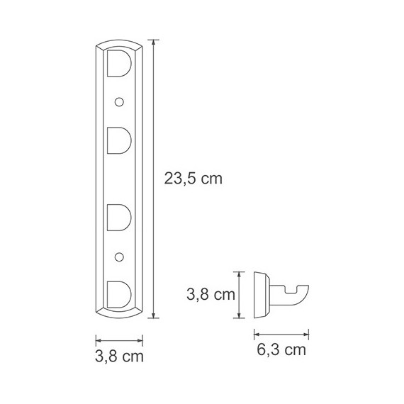 Набор крючков WasserKraft Kammel K-8374WHITE, белый - фото 4