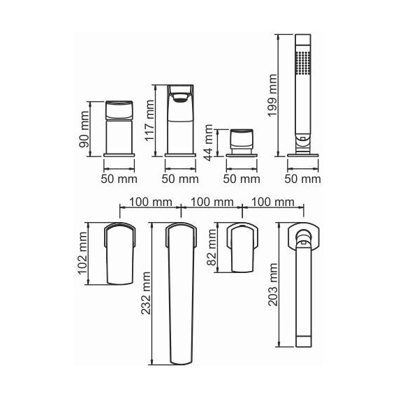 Смеситель для ванны WasserKraft Salm 2755 - фото 2