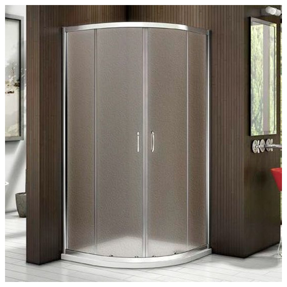 Душевое ограждение Bas Latte R-80-G-WE 80х80 см, алюминий/матовое - фото 