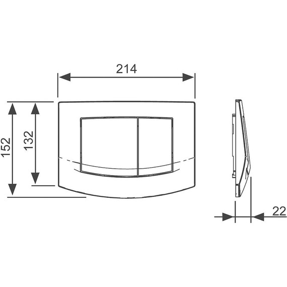Кнопка смыва TECEambia 9240225, хром матовый - фото 2
