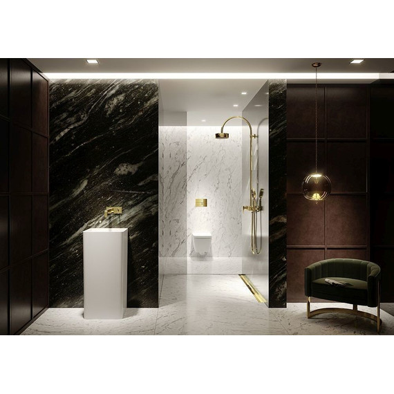 Трап TECEdrainprofile 90 см 670912, нержавеющая сталь, глянец/позолоченный, Цвет производителя: глянец, позолоченный, Размер трапа: 900 - фото 4