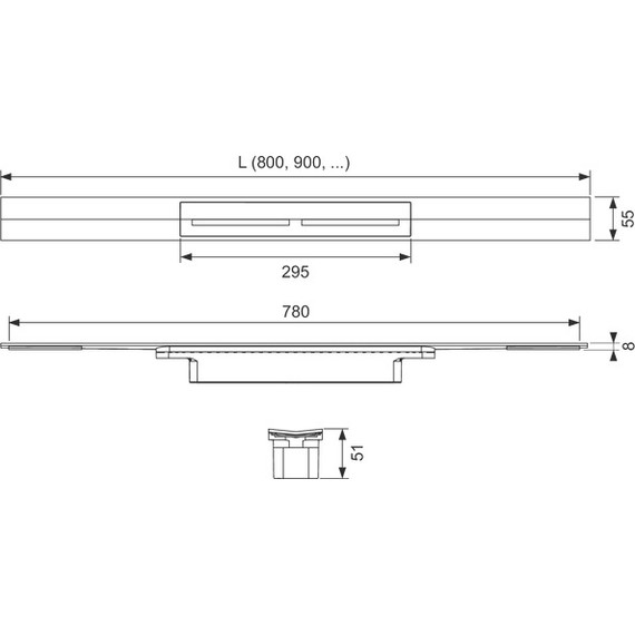 Трап TECEdrainprofile 120 см 671210, нержавеющая сталь, глянец, Цвет производителя: глянец, Размер трапа: 1200 - фото 10