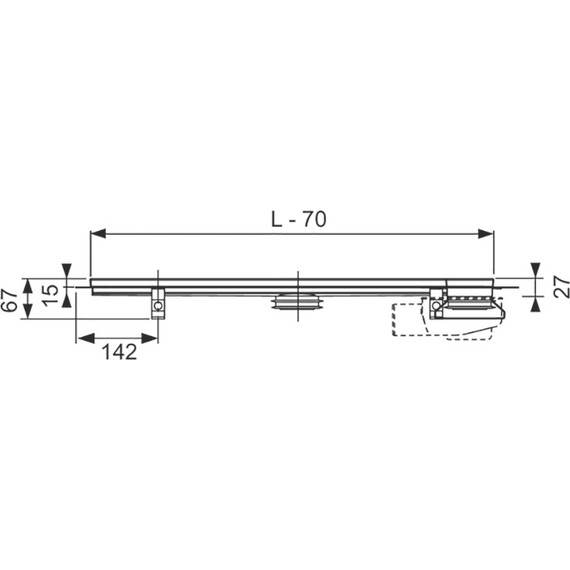Трап угловой TECEdrainline 120х120 см 611200, нержавеющая сталь (под плитку) - фото 4