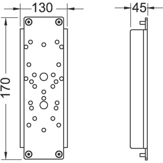 Панели для установки поддерживающих поручней TECE 9042010 - фото 2
