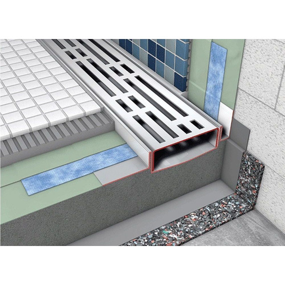 Трап TECEdrainline 120 см 601200, нержавеющая сталь (под плитку), Цвет производителя: хром, Размер трапа: 1200 - фото 3