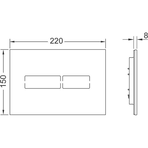 Кнопка смыва TECElux mini 9240960, сенсорная, стекло белое - фото 4