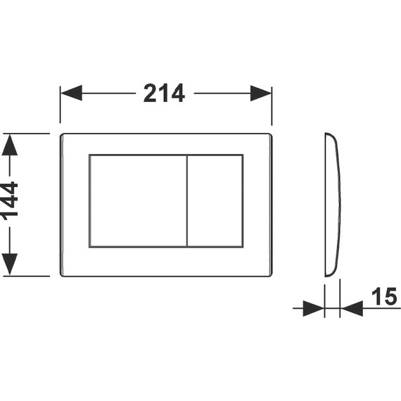 Кнопка смыва TECEplanus 9240320, металлическая, нержавеющая сталь/сатин - фото 2
