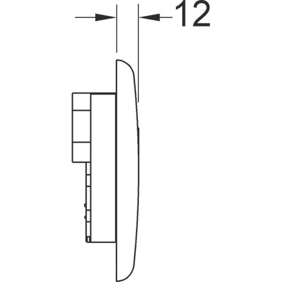 Кнопка смыва с инфракрасным датчиком TECEplanus Urinal 6 V-Batterie 9242356, металлическая, белый глянцевый - фото 3