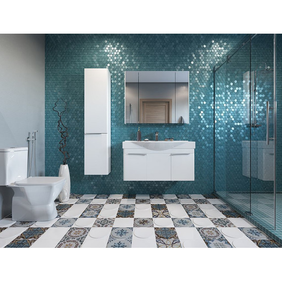 Тумба подвесная с раковиной Акватон Беверли 100 см 1A2367K0BV010, белый - фото 4