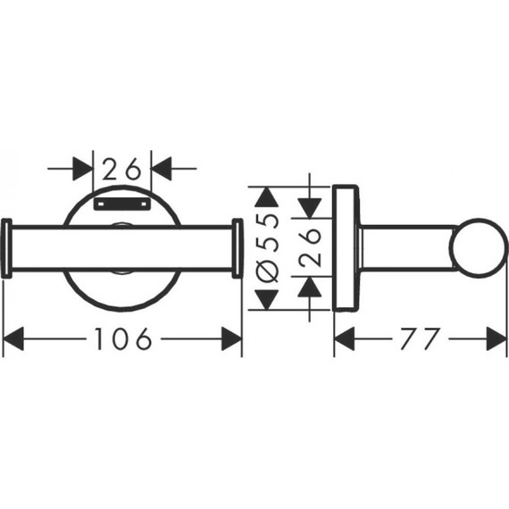 Двойной крючок Hansgrohe Logis Universal 41725000 - фото 2