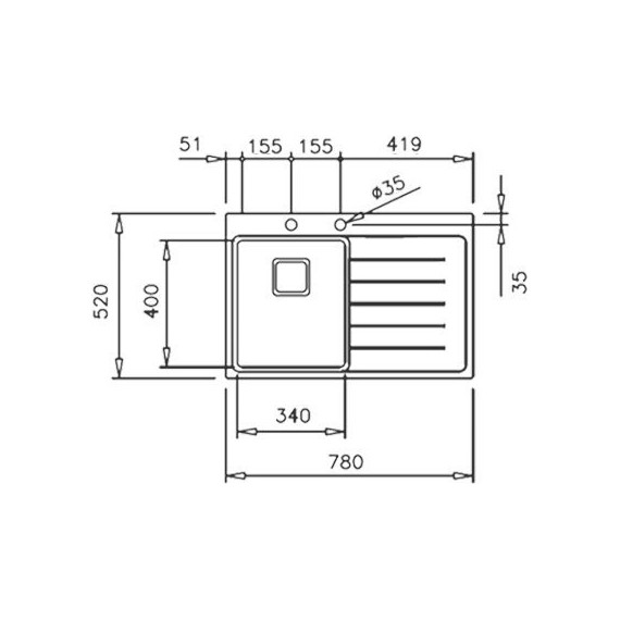 Кухонная мойка Teka Maestro Zenit RS15 1B 1D L 78 115100009, нержавеющая сталь - фото 4