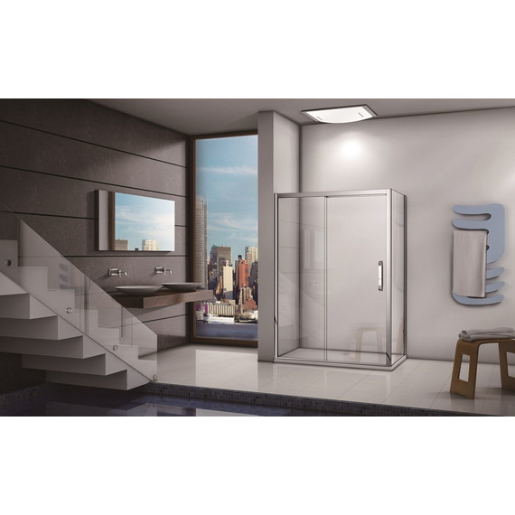 Душевое ограждение Bas Antares WTW+SP C-CH 110х90 см (стекло 8 мм) хром/прозрачное - фото 5