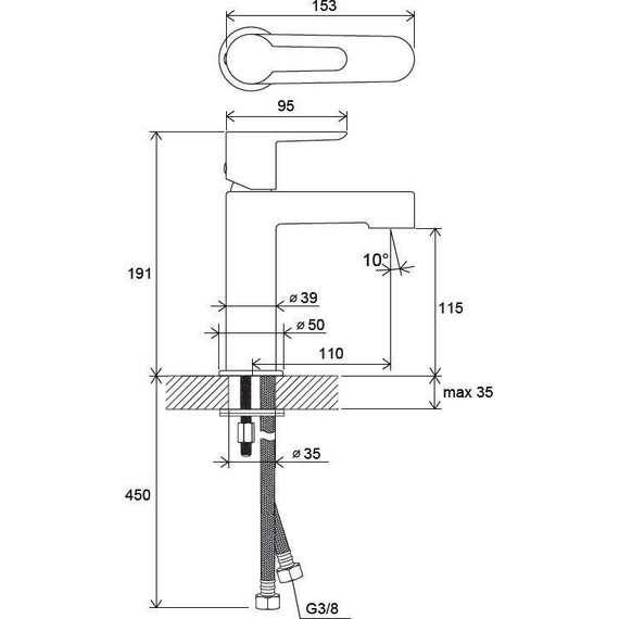 Смеситель для раковины Ravak Puri X070113 - фото 8