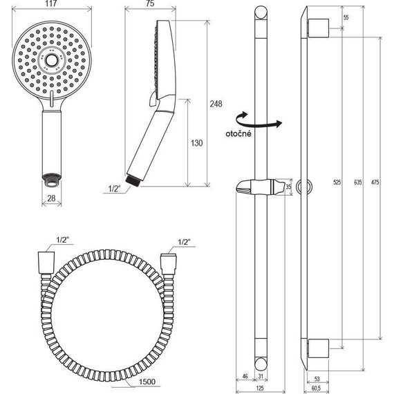 Душевой гарнитур Ravak X07P177 - фото 5