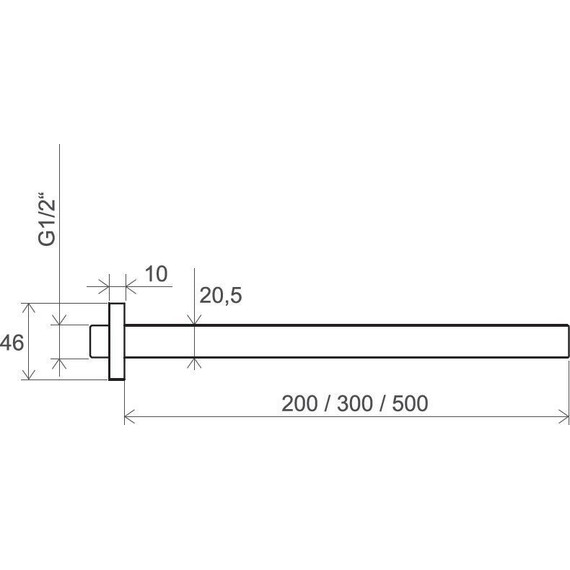 Кронштейн потолочный для верхнего душа Ravak 50 см X07P180 - фото 4