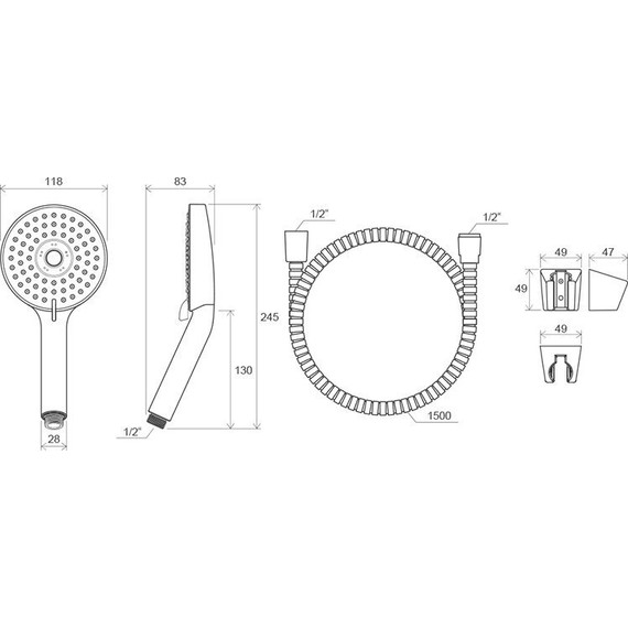 Душевой гарнитур Ravak X07S006 - фото 5