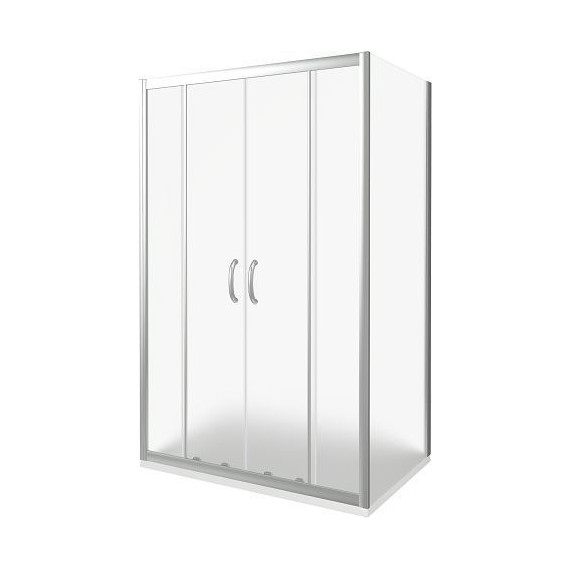 Душевое ограждение Bas Infinity WTW-TD+SP G-CH 170х80 см, хром/матовое - фото 